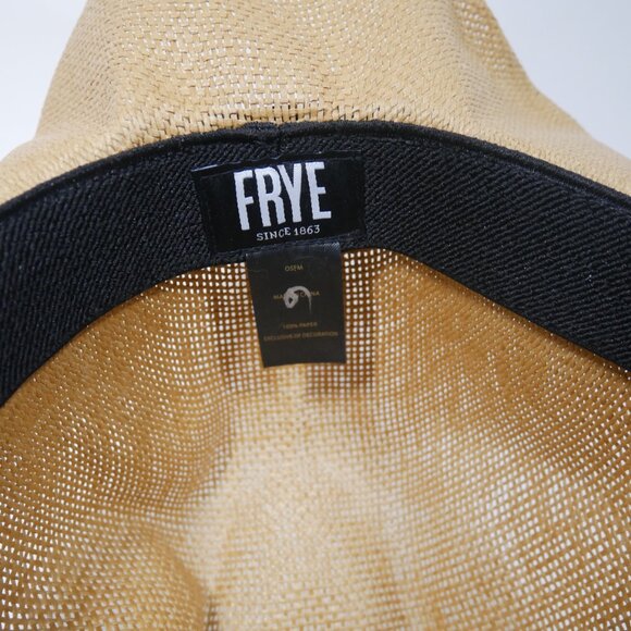 Women\'s FRYE Pinch Front Western Straw Cowboy Hat ~ Festival Boho